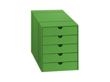 USM Haller Inos Kasten-Set C4 mit 5 Schubladen (USM grün)