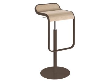 LEM Gestell lackiert / Sitz Eiche gebleicht (caffe) (H66-79 cm)