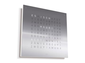 QLOCKTWO EARTH 45 (CH) berndeutsch (stainless steel;Edelstahl pulverbeschichtet)