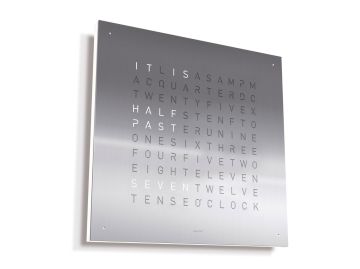 QLOCKTWO EARTH (EN) englisch (stainless steel;Edelstahl pulverbeschichtet)