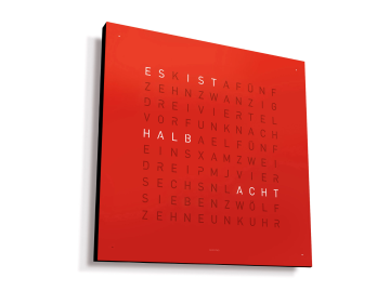 QLOCKTWO EARTH 45 DE (red pepper) Korpus schwarz