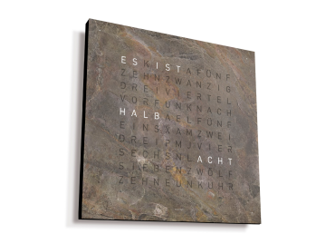 QLOCKTWO EARTH 45 CREATOR'S EDITION (DE) Glintscape Korpus schwarz