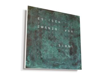 QLOCKTWO EARTH 45 CREATOR'S EDITION (CH) berndeutsch (vintage copper;patinierter Kupfer)