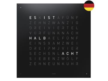 QLOCKTWO EARTH 90 (black pepper) Korpus schwarz (DE)