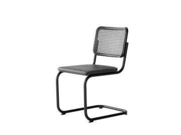 S 32 V dark melange Freischwinger (schwarz)