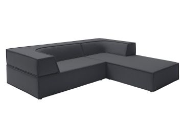 Sofa Trio in Stoff schwarz