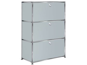 USM Haller Highboard mit 3 Klappen (USM mattsilber)