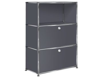 USM Haller Highboard 1x3 mit 2 Klappen (anthrazitgrau)