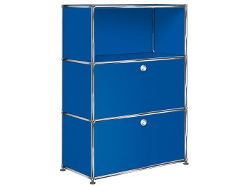 USM Haller Highboard 1x3 mit 2 Klappen (enzianblau)