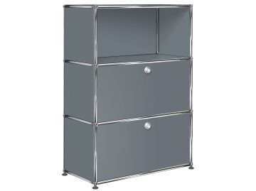 USM Haller Highboard 1x3 mit 2 Klappen (mittelgrau)