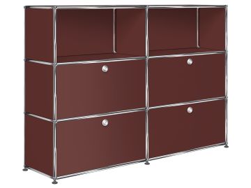 USM Haller Sideboard mit 4 Klappen und 2 Fächern (USM braun)