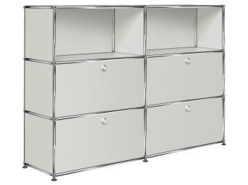 USM Haller Sideboard mit 4 Klappen und 2 Fächern (lichtgrau)