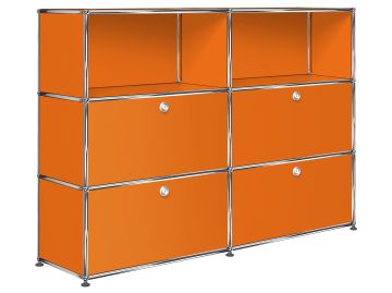 usm haller sideboard mit 4 klappen und 2 fächern reinorange