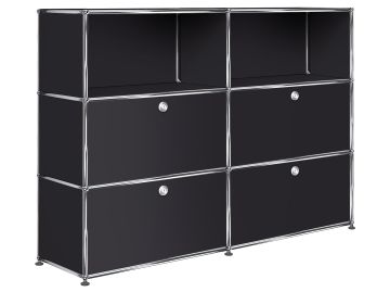 usm haller sideboard mit 4 klappen und 2 fächern graphitschwarz