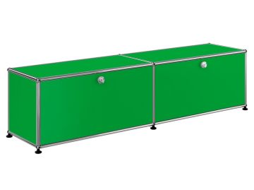 USM Haller Lowboard 2x1 mit 2 Klappen (USM grün)