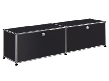 USM Haller Lowboard 2x1 mit 2 Klappen (graphitschwarz RAL 9011)