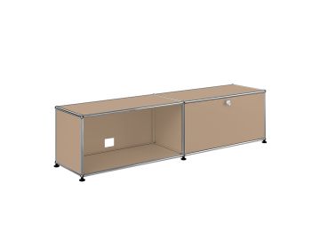 USM Haller TV/Hi-Fi 2x1 mit 1 Klappe (USM beige)