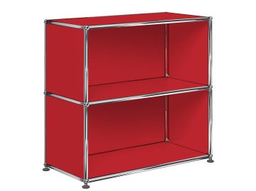 USM Haller Regal mit 2 Fächern (USM rubinrot)