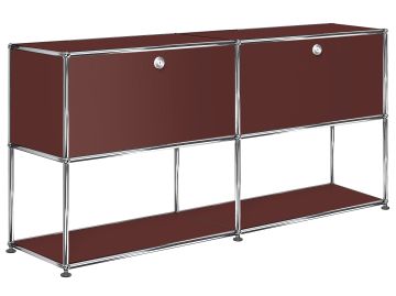 USM Haller Sideboard mit 2 offenen Fächern unten (USM braun)