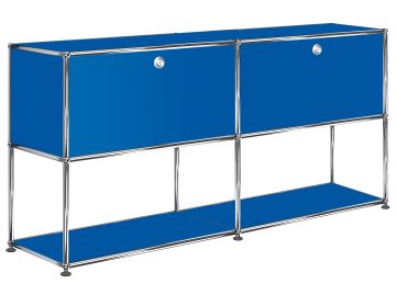 USM Haller Sideboard mit 2 offenen Fächern unten (enzianblau)