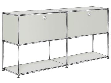 USM Haller Sideboard mit 2 offenen Fächern unten (lichtgrau)