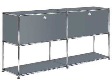 USM Haller Sideboard mit 2 offenen Fächern unten (mittelgrau)