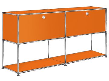 usm haller sideboard mit 2 offenen fächern unten reinorange