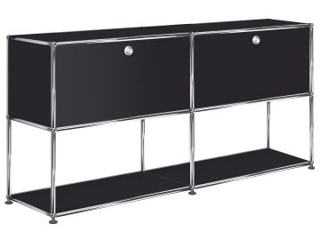 usm haller sideboard mit 2 offenen fächern unten graphtischwarz