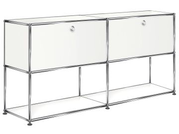 usm haller sideboard mit 2 offenen fächern unten reinweiß