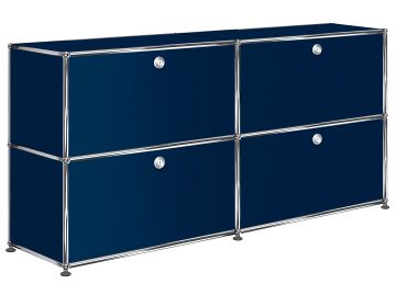 USM Haller Sideboard mit 4 Klappen (stahlblau)