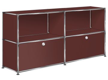 USM Haller Sideboard mit 2 Schubladen und 2 Fächern oben (USM braun)