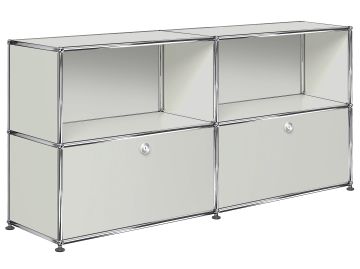 USM Haller Sideboard mit 2 Schubladen und 2 Fächern oben (lichtgrau)