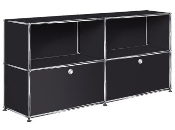 USM Haller Sideboard mit 2 Schubladen graphitschwarz