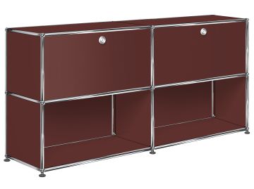 USM Haller Sideboard mit 2 Klappen und 2 Fächern unten (USM braun)