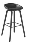 About A Stool AAS33 Leder black edition (Sitzhöhe: 74 cm)