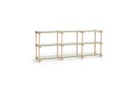 Woody Regal Low (Glas) (Eiche geseift)