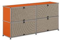 USM Haller Sideboard mit 4 Soft Panels (reinorange)