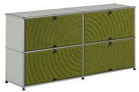USM Haller Sideboard mit 4 Soft Panels (lichtgrau)