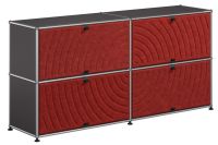 USM Haller Sideboard mit 4 Soft Panels (anthrazitgrau)