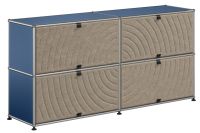 USM Haller Sideboard mit 4 Soft Panels (stahlblau)