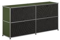 USM Haller Sideboard mit 4 Soft Panels (olivgrün)