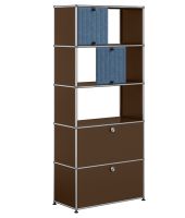 USM-Haller Regal mit 2 Soft Panel (USM braun)