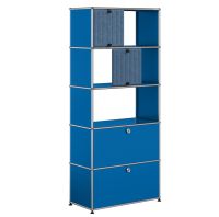 USM-Haller Regal mit 2 Soft Panel (enzianblau)