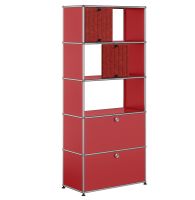 USM-Haller Regal mit 2 Soft Panel (USM rubinrot)