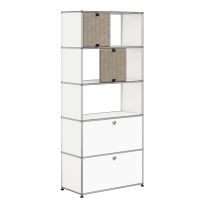 USM-Haller Regal mit 2 Soft Panel (reinweiß)