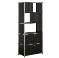 USM-Haller Regal mit 2 Soft Panel (graphitschwarz)