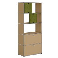 USM-Haller Regal mit 2 Soft Panel (USM beige)