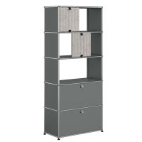USM-Haller Regal mit 2 Soft Panel (USM Mittelgrau)