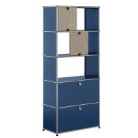 USM-Haller Regal mit 2 Soft Panel (stahlblau)