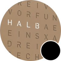 QLOCKTWO EARTH 45 DE (hazelnut) Korpus schwarz